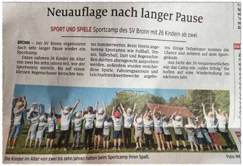 Zeitungsbericht Sportcamp